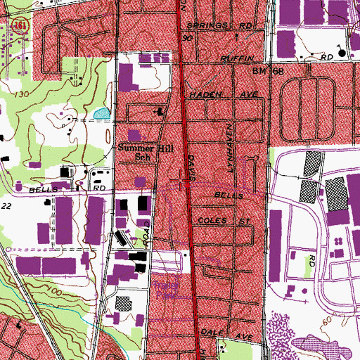 Topographic Map of Mount Olive Baptist Church, VA