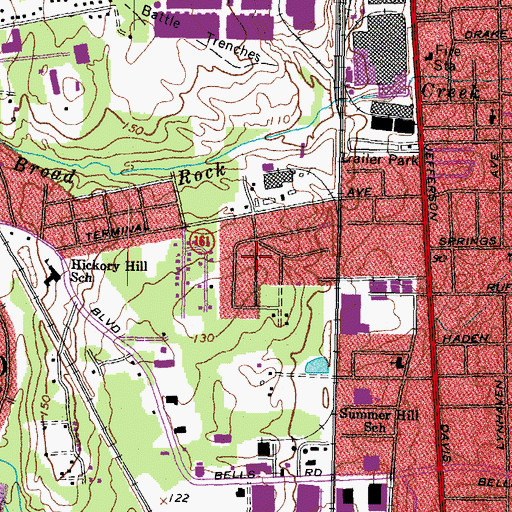 Topographic Map of Scottdale, VA