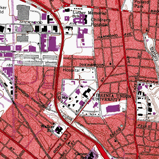 Topographic Map of White Building, VA