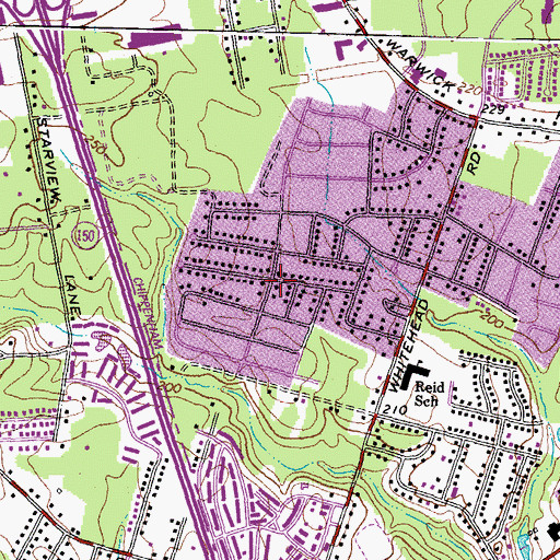 Topographic Map of Worthington Farms, VA