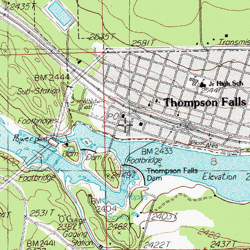 Topographic Map of Sanders County Sheriff's Office, MT
