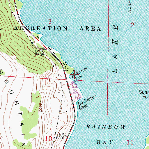 Topographic Map of Kokanee Cove, CO