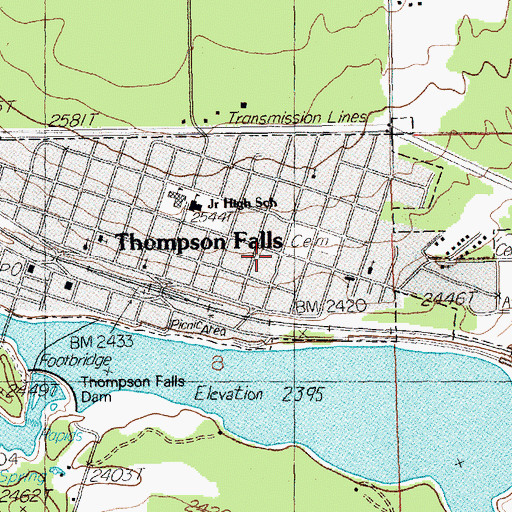 Topographic Map of Pentecostal Church of God, MT