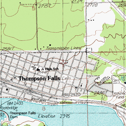 Topographic Map of Jehovahs Witnesses, MT