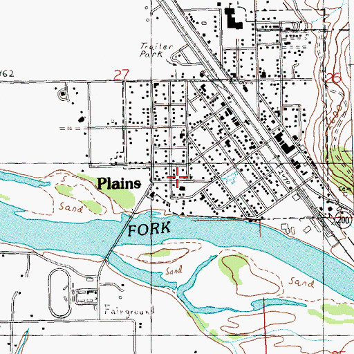 Topographic Map of First Lutheran Church, MT