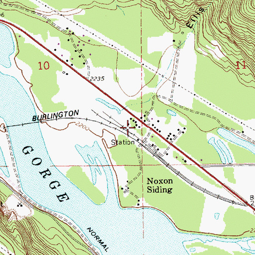 Topographic Map of Hereford Restaurant Campground, MT