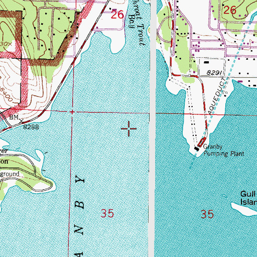 Topographic Map of Cutthroat Trout Bay, CO