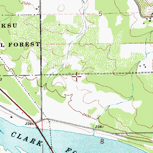 Topographic Map of North Shore Campground, MT