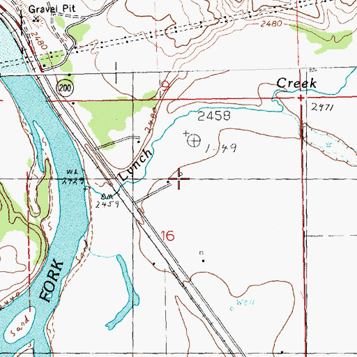 Topographic Map of Plains Golf Course, MT