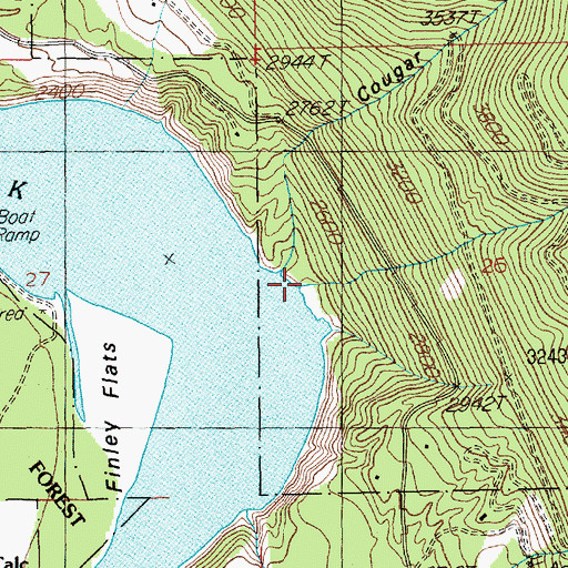 Topographic Map of Blue Slide Gulch, MT