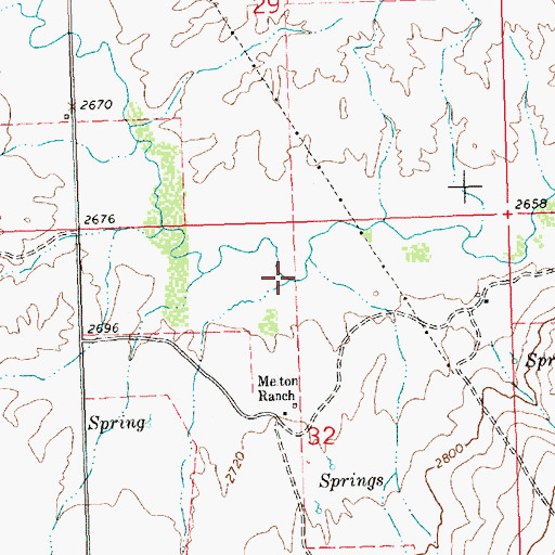 Topographic Map of Pine Creek, MT