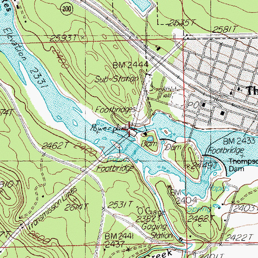 Topographic Map of Dry Channel Bridge, MT