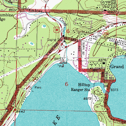 Topographic Map of Little Columbine Creek, CO
