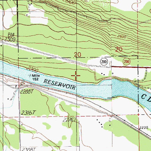 Topographic Map of Cedar (historical), MT