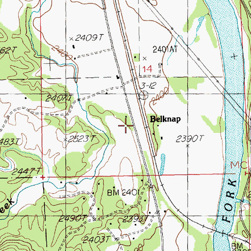 Topographic Map of Enterprise Post Office (historical), MT