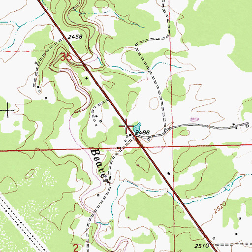 Topographic Map of Alger Post Office (historical), MT