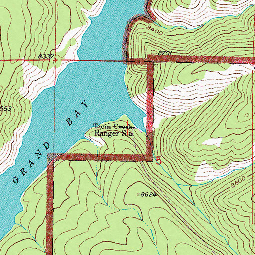 Topographic Map of Twin Creek Ranger Station, CO