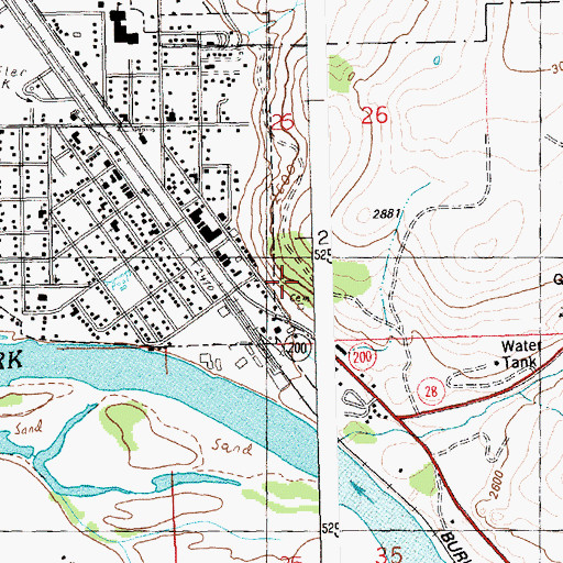 Topographic Map of Allen (historical), MT