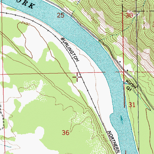 Topographic Map of Alger (historical), MT