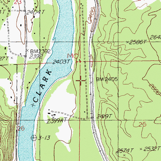 Topographic Map of Shannonville (historical), MT
