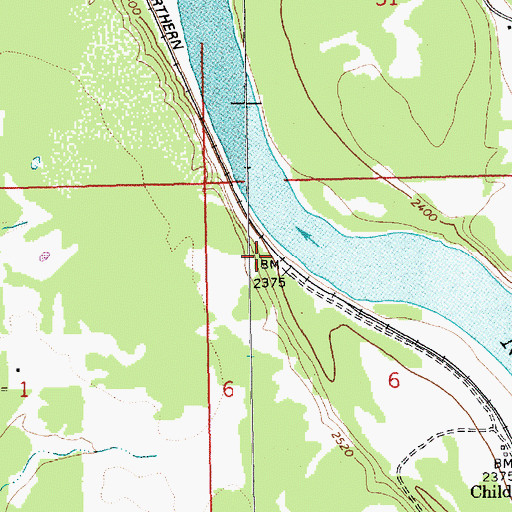 Topographic Map of Richards (historical), MT