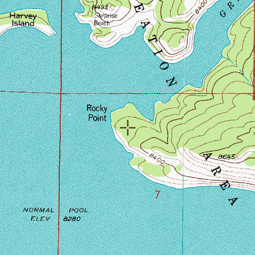 Topographic Map of Rocky Point, CO