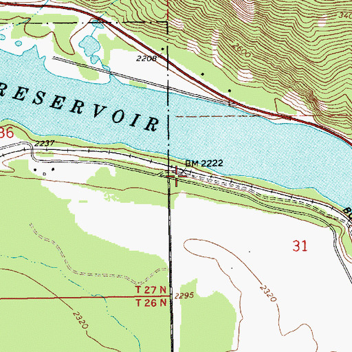 Topographic Map of Proctor (historical), MT