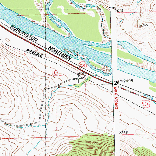 Topographic Map of Makiness (historical), MT