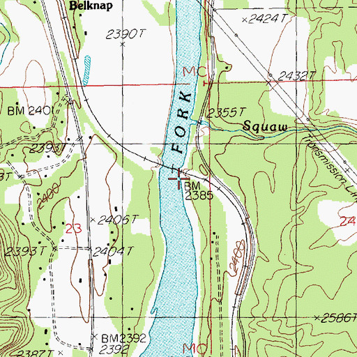 Topographic Map of Lavell (historical), MT