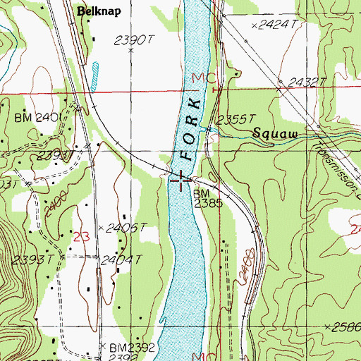 Topographic Map of Kildee (historical), MT