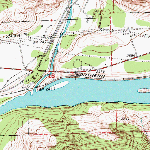 Topographic Map of Thompson River Spur, MT