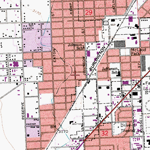 Topographic Map of Baha'i Center, MT