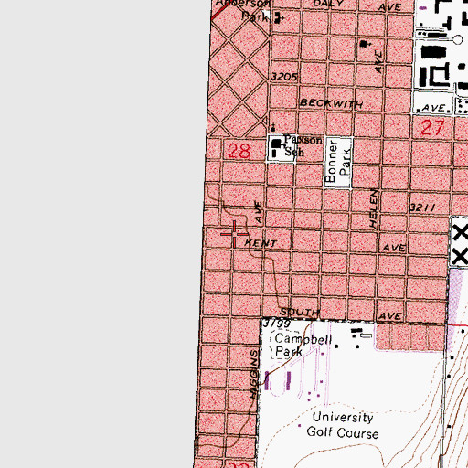 Topographic Map of Calvary Chapel, MT
