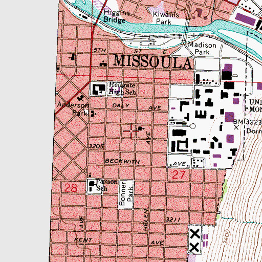 Topographic Map of Unitarian - Universalist Fellowship, MT