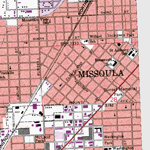 Topographic Map of Church of God of Prophecy, MT