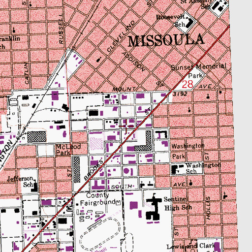 Topographic Map of The Kings Christian Church, MT