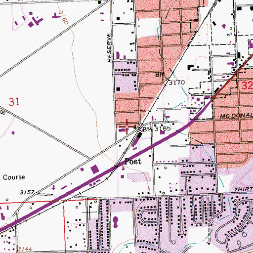 Topographic Map of United Pentecostal Church, MT