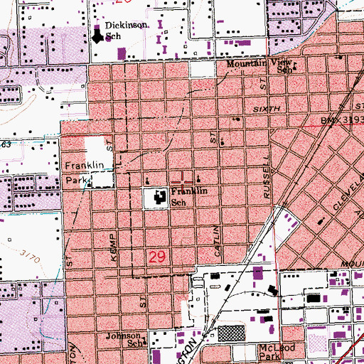 Topographic Map of Grace United Methodist Church, MT