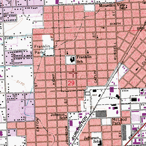 Topographic Map of Heavensgate Community Church, MT
