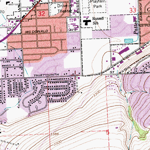 Topographic Map of Christian Life Center, MT