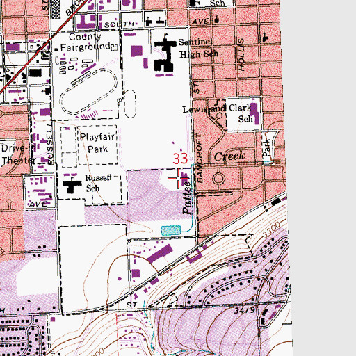 Topographic Map of The Church of Jesus Christ of Latter Day Saints, MT