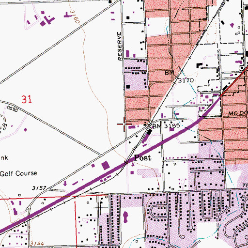 Topographic Map of Grace Baptist Church, MT