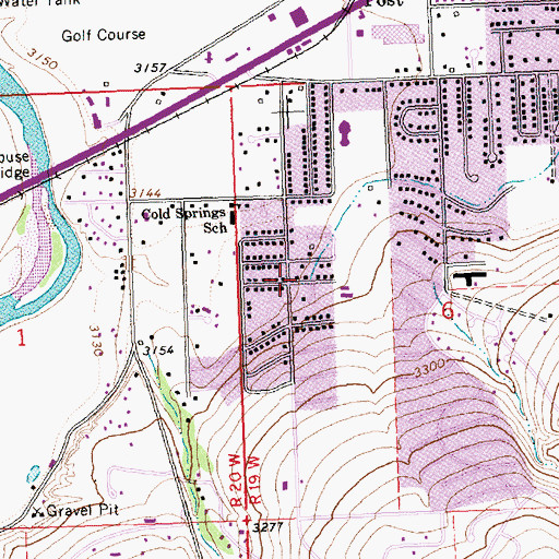 Topographic Map of Holy Family Catholic Church, MT