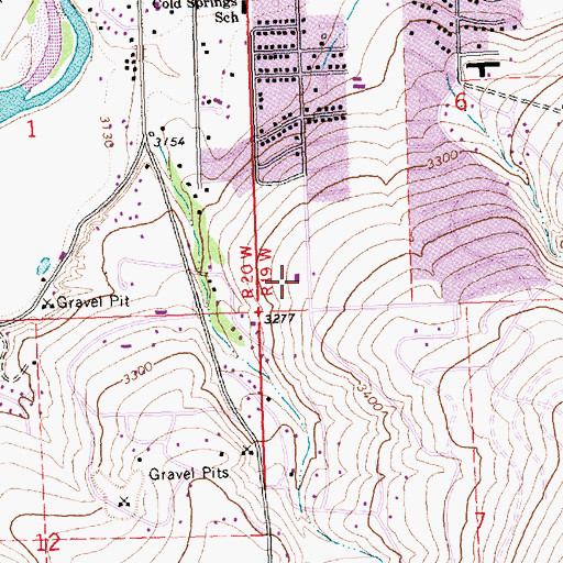 Topographic Map of First Evangelical Church, MT