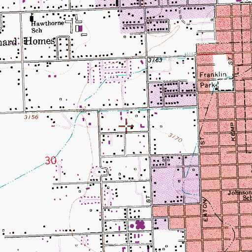 Topographic Map of Missoula Bible Church, MT