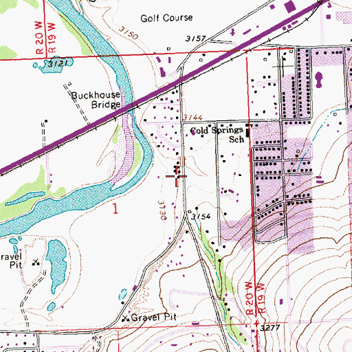 Topographic Map of Missoula Southern Baptist Church, MT