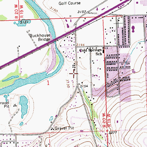 Topographic Map of Faith Baptist Church, MT