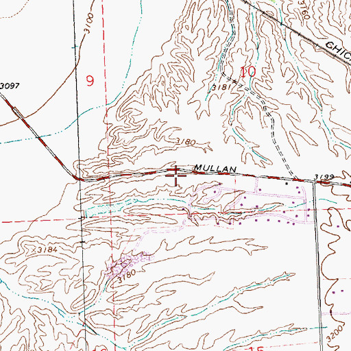 Topographic Map of Mountain View Baptist Church, MT