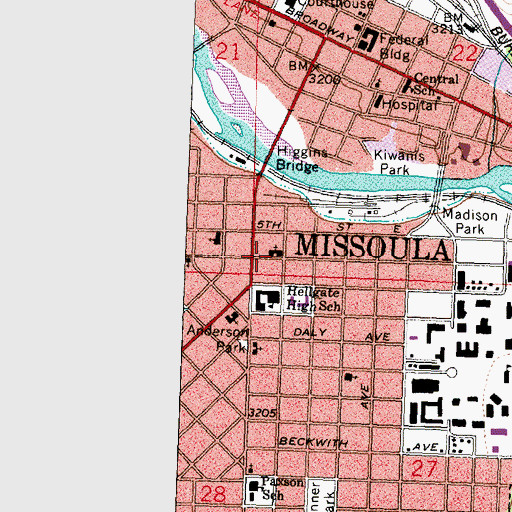 Topographic Map of Church of the Holy Spirit, MT