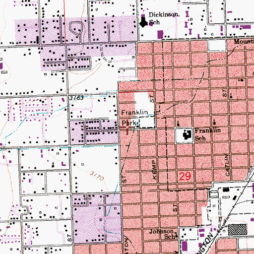 Topographic Map of Open Door Baptist Church, MT
